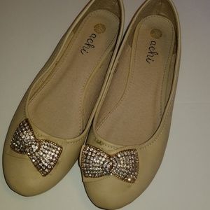 Machi Tan Flat Ballet Shoe